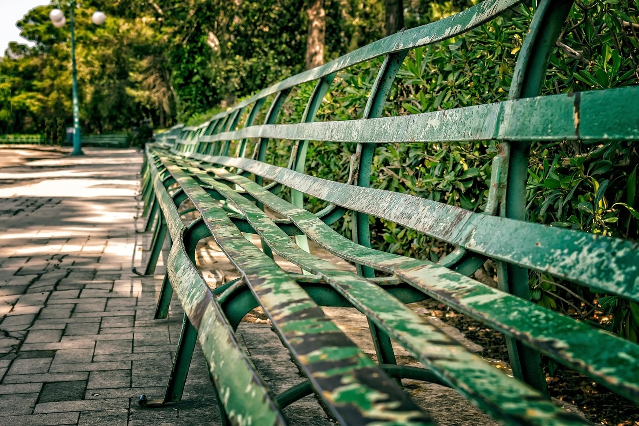 bank, to sit, park