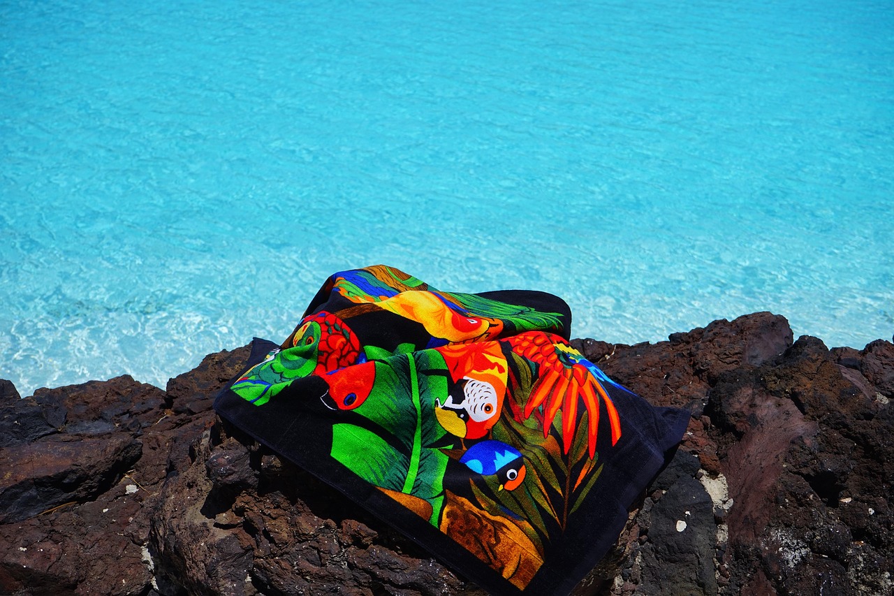 towel, bath towel, stones