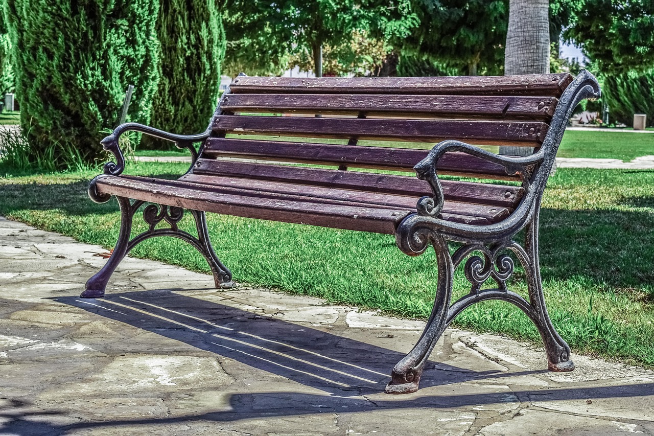 bench, elegant, empty